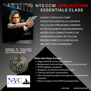 NYC Concealed Carry Permit Application Assistance Course 