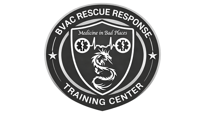 BVAC Rescue Response Training Center and Medicine in Bad Places tactical emergency medical training logo