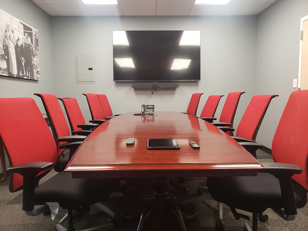 Professional classroom and meeting space at BVAC Rescue Response Training Center in Bayside, Queens, designed for in-person and hybrid training sessions.