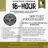 NYS 18 Hour Concealed Carry Firearm Safety Course - CCW (BVAC)